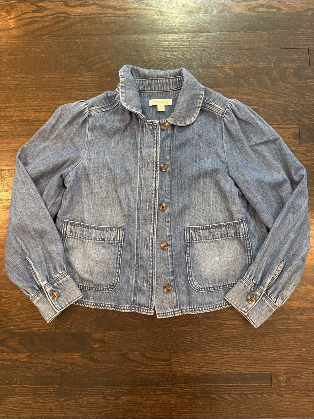 Treasure & Bond Light Blue Denim Button-Front shacket